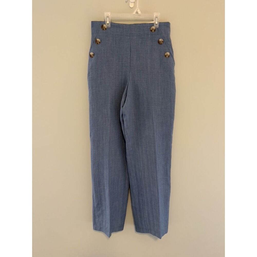 NWT Soho Apparel Wide Leg Elastic Waist Button Detail Pants Size S